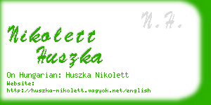 nikolett huszka business card